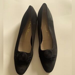Salvatore Ferragamo Black Flats for Women - Tassels - Sz. 10